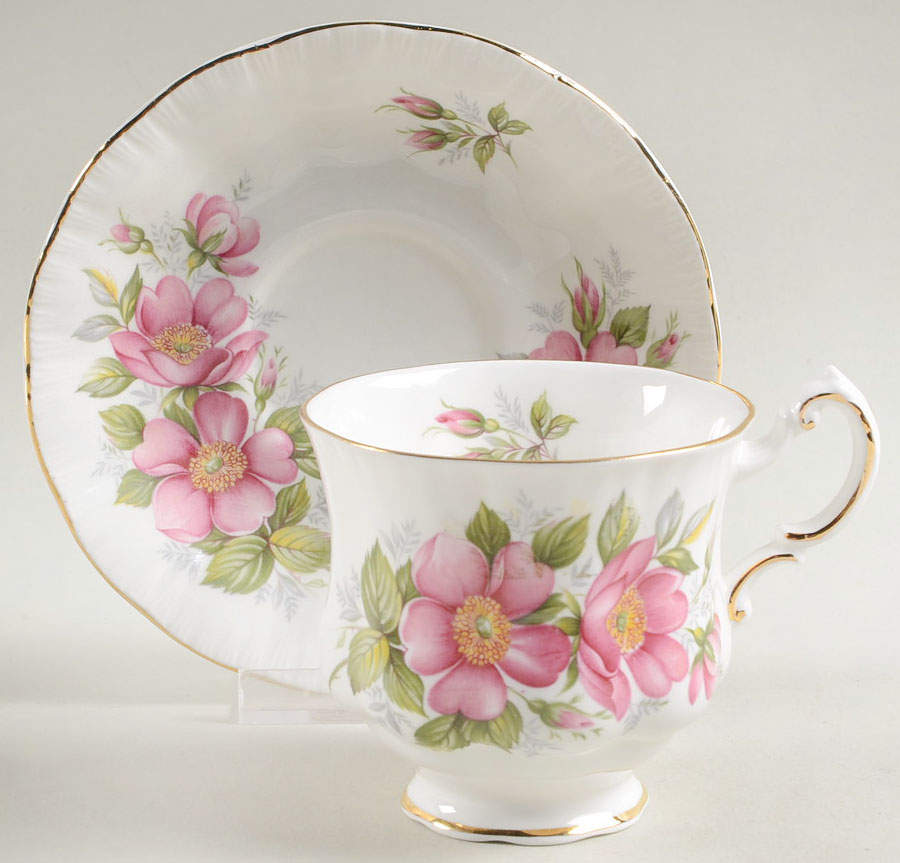 Canadian Provincial Flowers Footed Cup & Saucer Set by Paragon-1