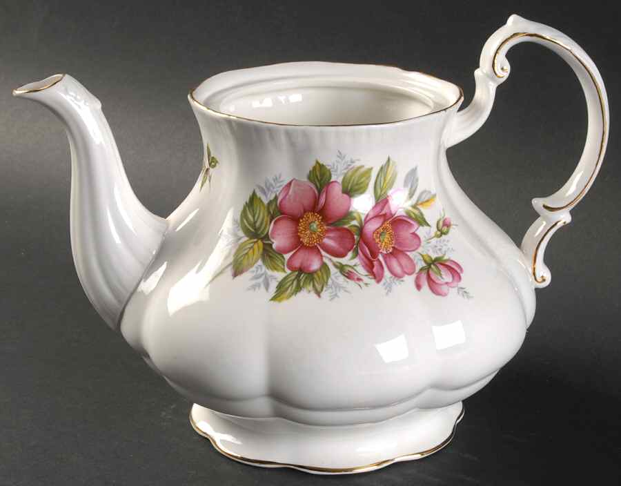 Canadian Provincial Flowers Teapot No Lid by Paragon-1