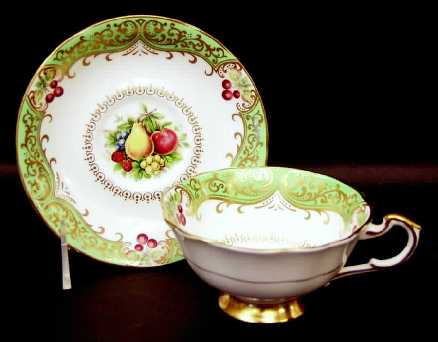 Chatsworth Green Footed Cup & Saucer Set by Paragon-1