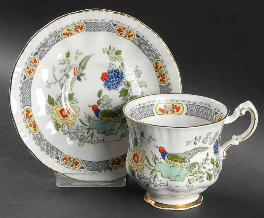 China Bird Footed Cup & Saucer Set by Paragon-1