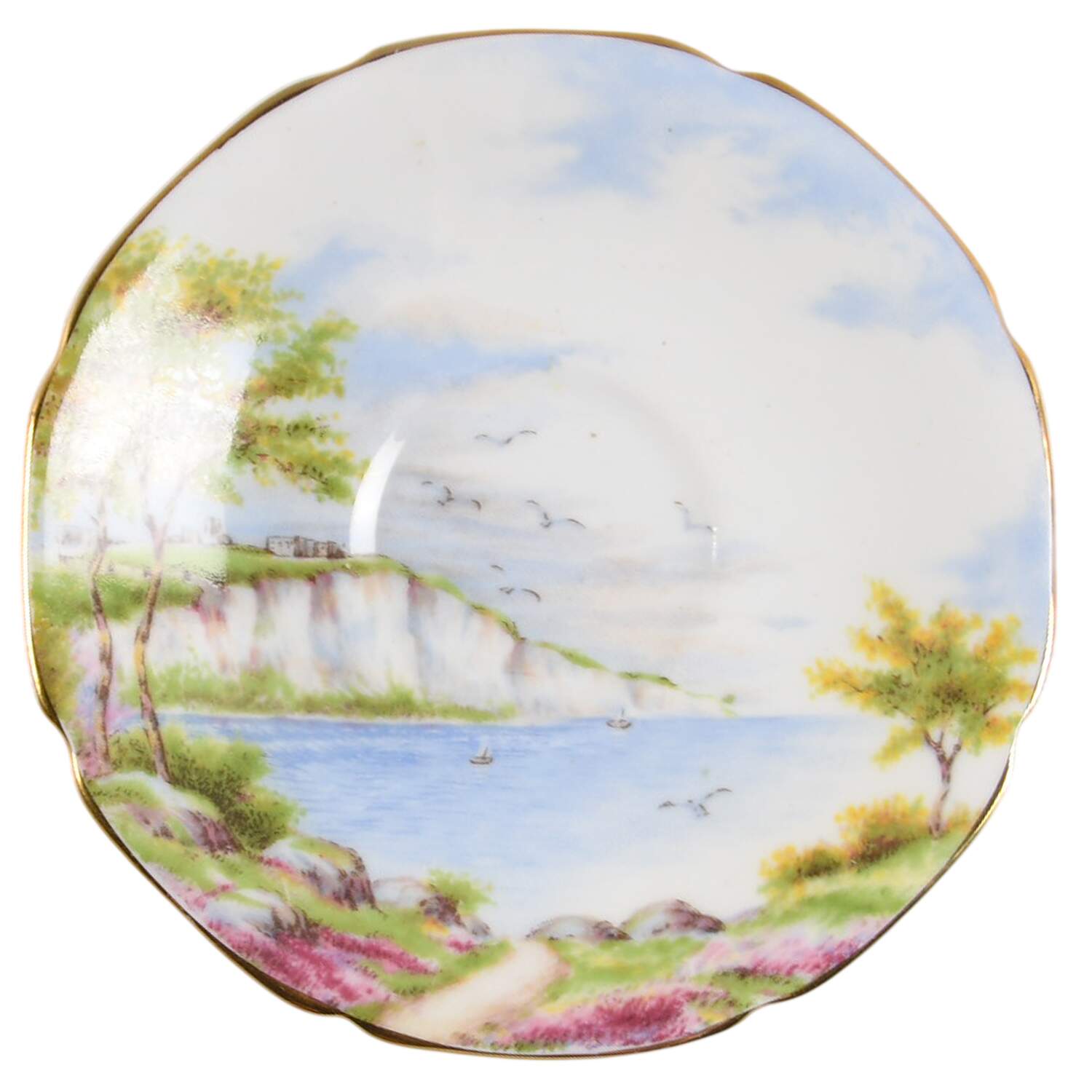 Cliffs of Dover Saucer for Footed Cup by Paragon-1