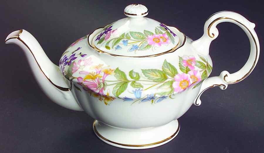 Country Lane (Scalloped Flat Rim) Mini Teapot & Lid by Paragon-1
