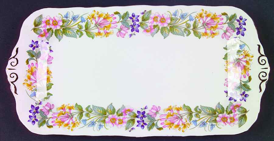 Country Lane (Scalloped Flat Rim) Large Sandwich Tray by Paragon-1