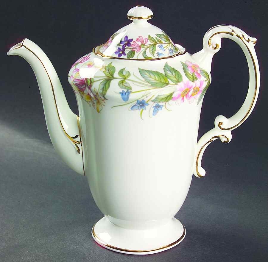 Country Lane (Scalloped Flat Rim) Mini Coffee Pot & Lid by Paragon-1