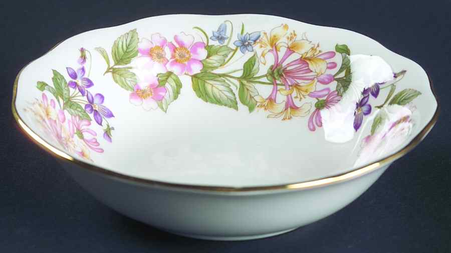 Country Lane (Scalloped Flat Rim) Fruit/Dessert (Sauce) Bowl by Paragon-1