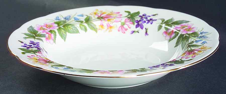 Country Lane (Scalloped Flat Rim) Rim Soup Bowl by Paragon-1