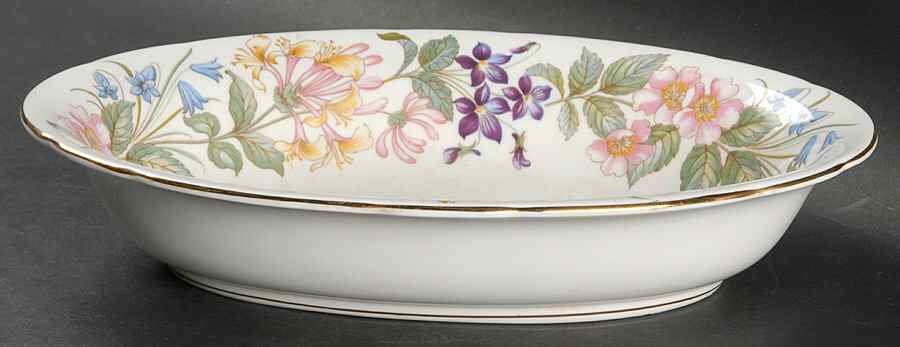 Country Lane (Scalloped Flat Rim) 10" Oval Vegetable Bowl by Paragon-1