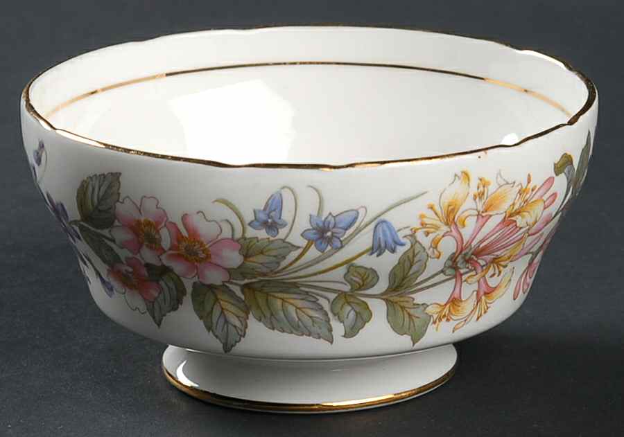 Country Lane (Scalloped Flat Rim) Mini Open Sugar Bowl by Paragon-1