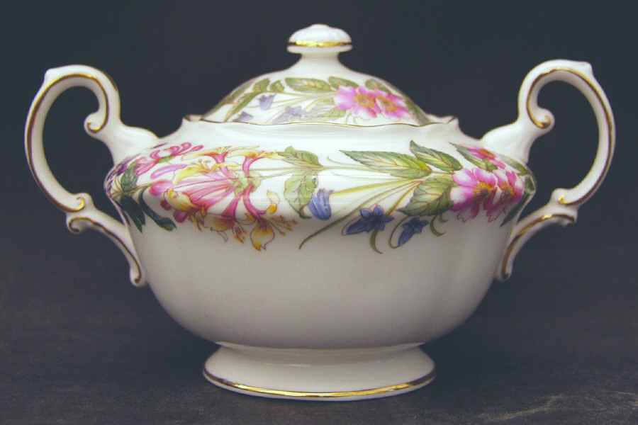Country Lane (Scalloped Flat Rim) Sugar Bowl & Lid by Paragon-1