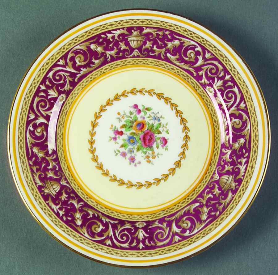 Corinthian Maroon (Gold Trim) Bread & Butter Plate by Paragon-1