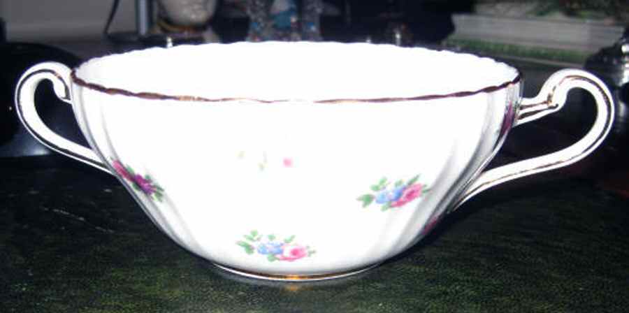 Dainty Rose Flat Cream Soup Bowl by Paragon-1