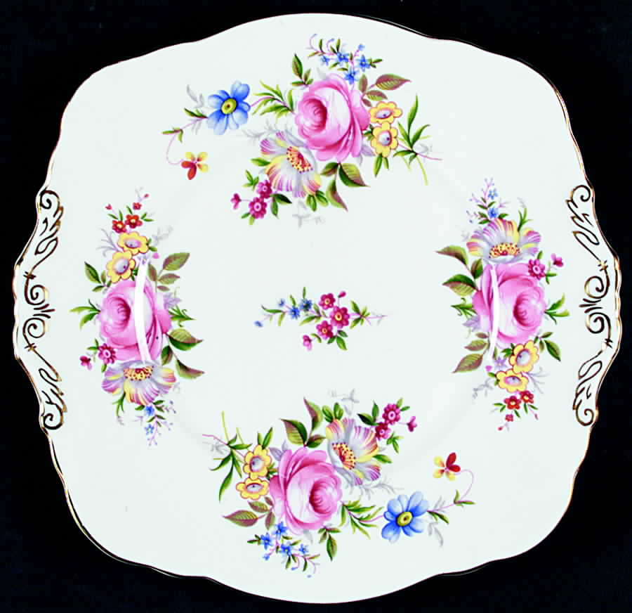 Dovedale Square Handled Cake Plate by Paragon-1