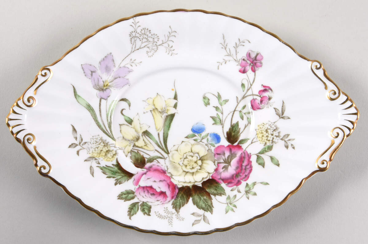 Dubarry (Fluted, Flowers on Side) Underplate for Gravy Boat by Paragon-1