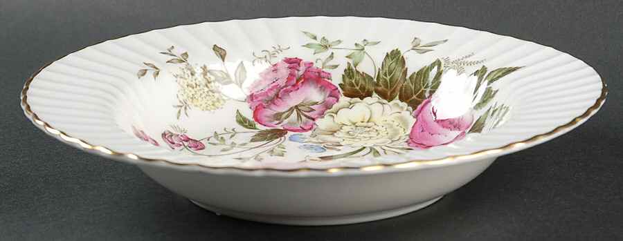Dubarry (Fluted, Flowers on Side) Rim Soup Bowl by Paragon-1