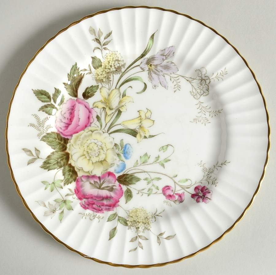 Dubarry (Fluted, Flowers on Side) Salad Plate by Paragon-1