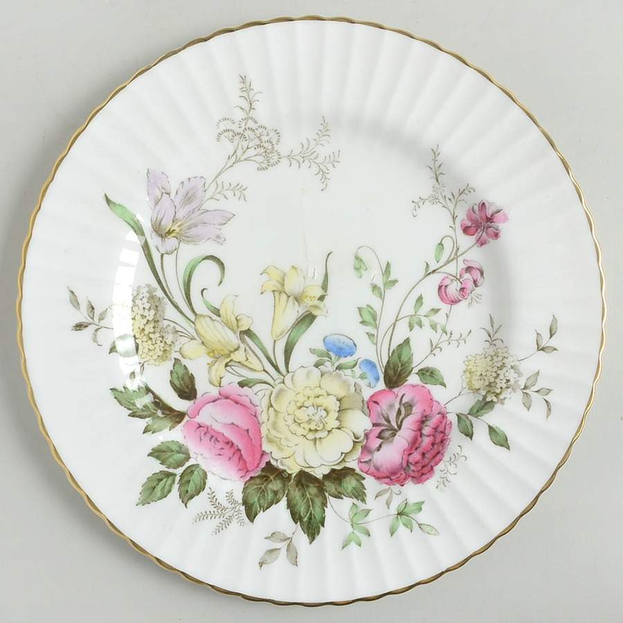 Dubarry (Fluted, Flowers on Side) Dinner Plate by Paragon-1