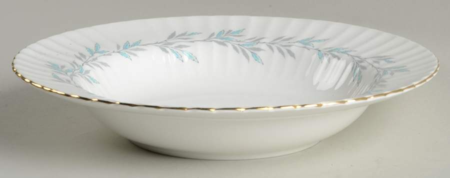Elgin Blue (Aqua & Gray) Rim Soup Bowl by Paragon-1