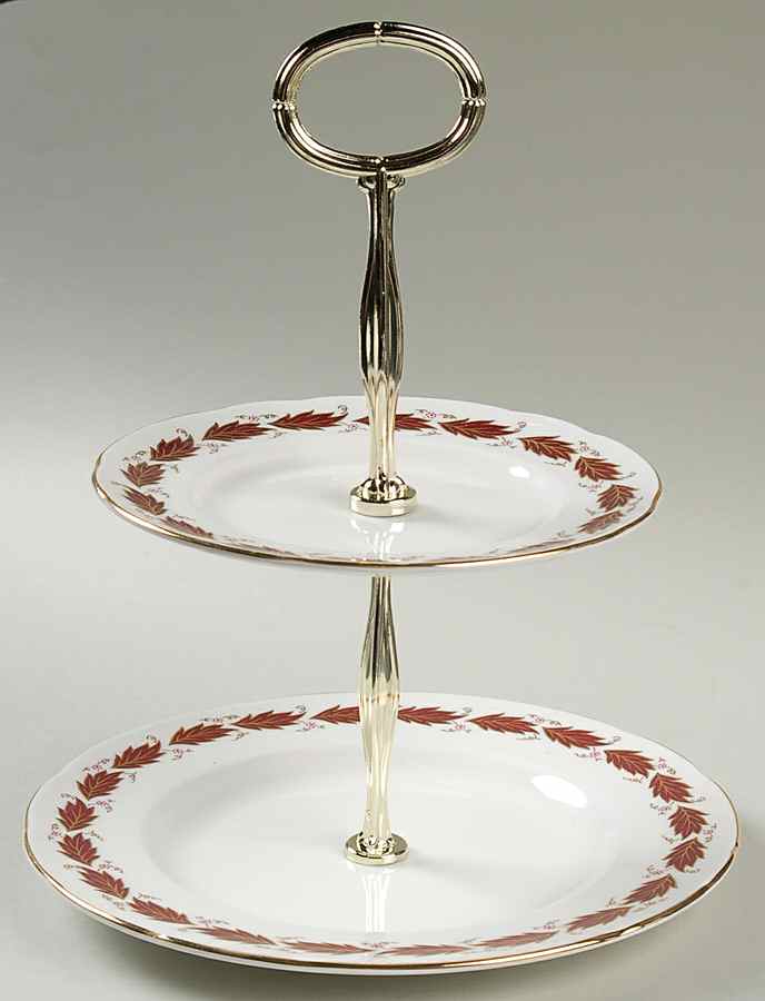 Elegance 2-Tiered Serving Tray (Salad & Bread/Butter Plate) by Paragon-1