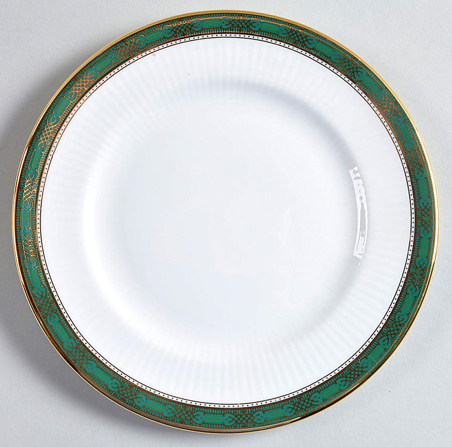Elgin (Green & Gold) Bread & Butter Plate by Paragon-1