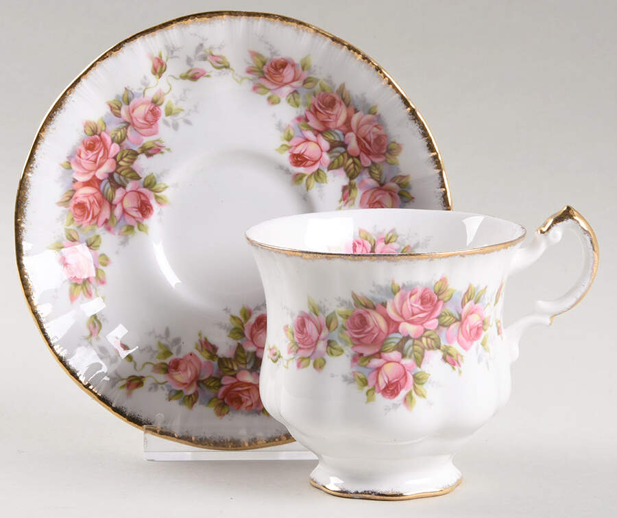 Elizabeth Rose Footed Cup & Saucer Set by Paragon-1