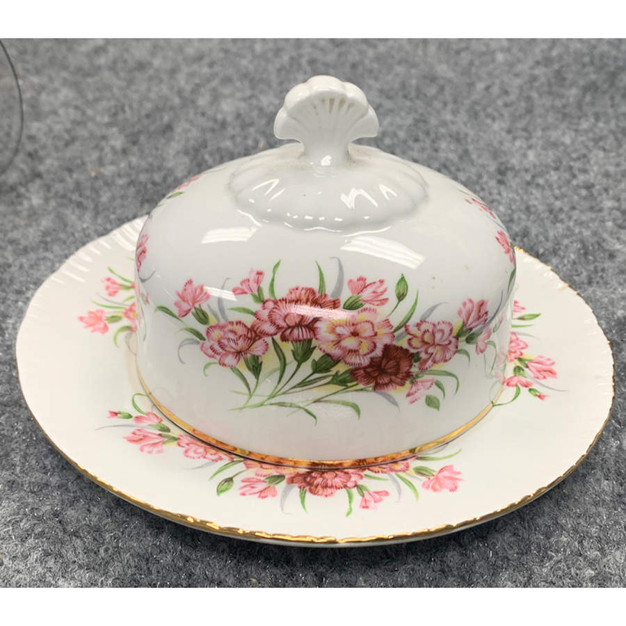 English Flowers (Flower Names On Back) Round Covered Butter by Paragon-1