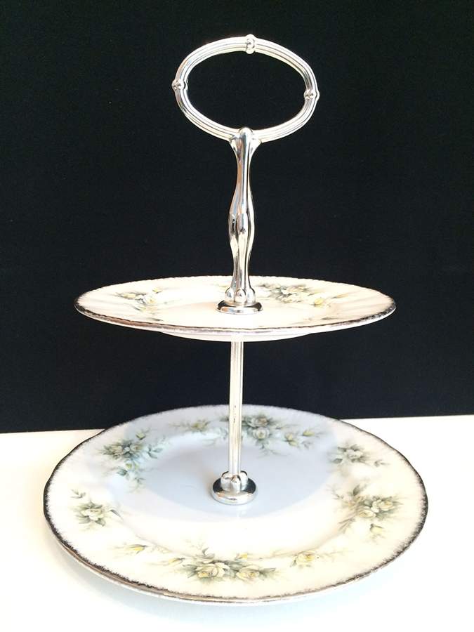First Love 2-Tiered Serving Tray (Salad & Bread/Butter Plate) by Paragon-1