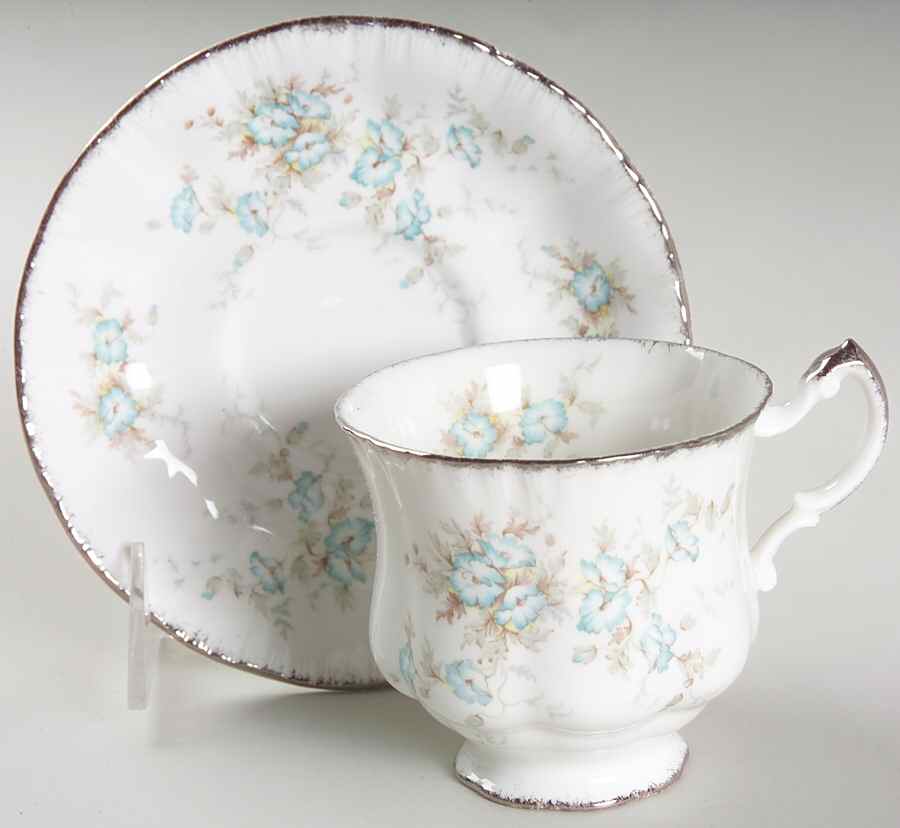 Fleurette Footed Cup & Saucer Set by Paragon-1