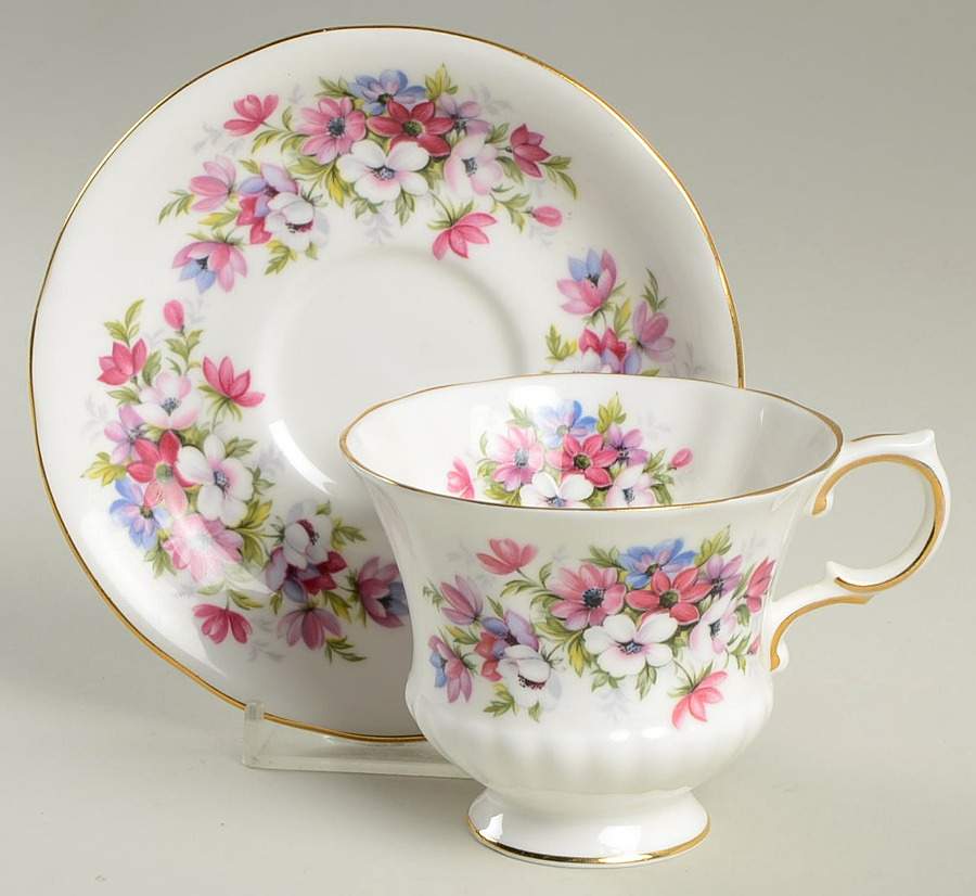 Flower Festival Footed Cup & Saucer Set by Paragon-1