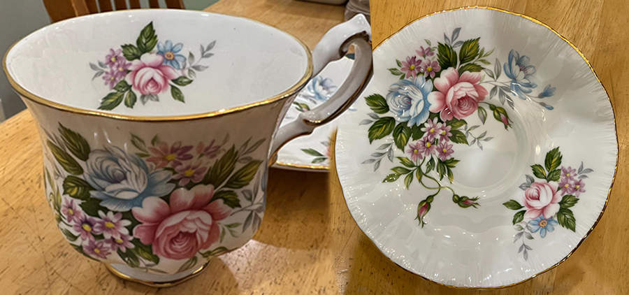 Flower Festival Footed Cup & Saucer Set by Paragon-1