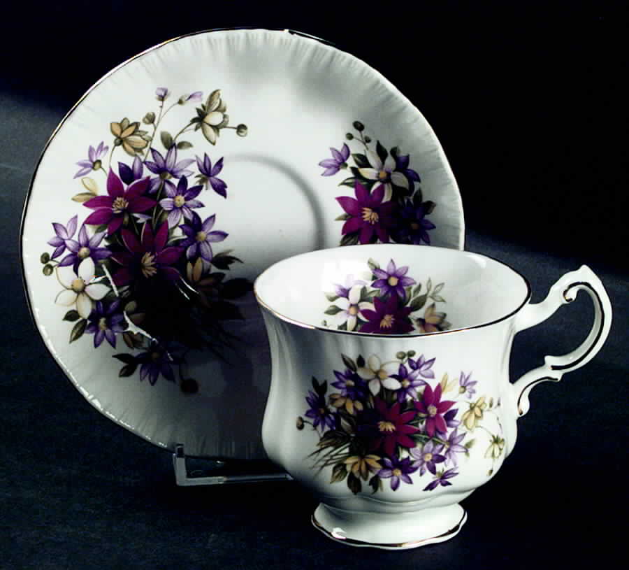 Flower Festival Footed Cup & Saucer Set by Paragon-1