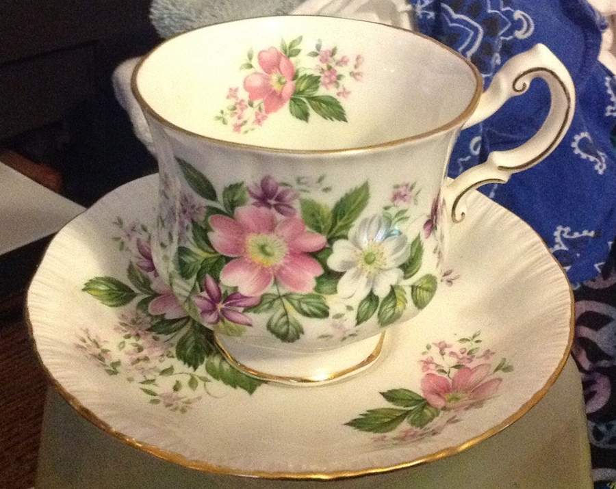 Flower Festival Footed Cup & Saucer Set by Paragon-1