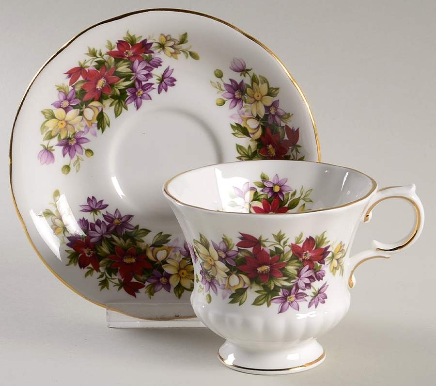 Flower Festival Footed Cup & Saucer Set by Paragon-1