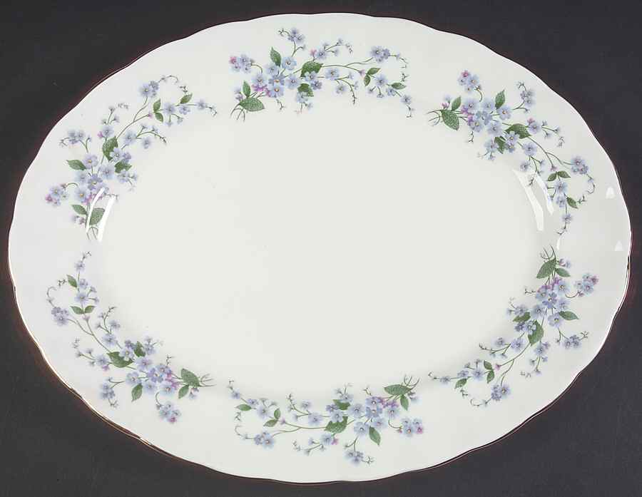 Forget Me Not 13" Oval Serving Platter by Paragon-1