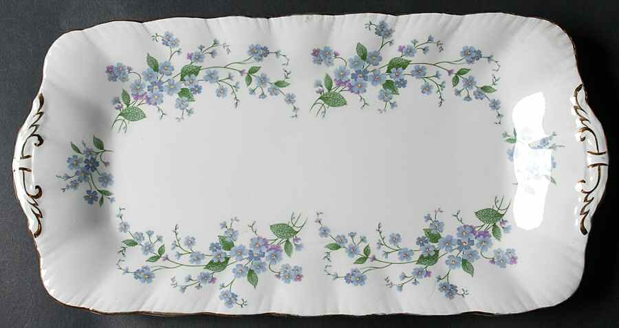 Forget Me Not Large Sandwich Tray by Paragon-1