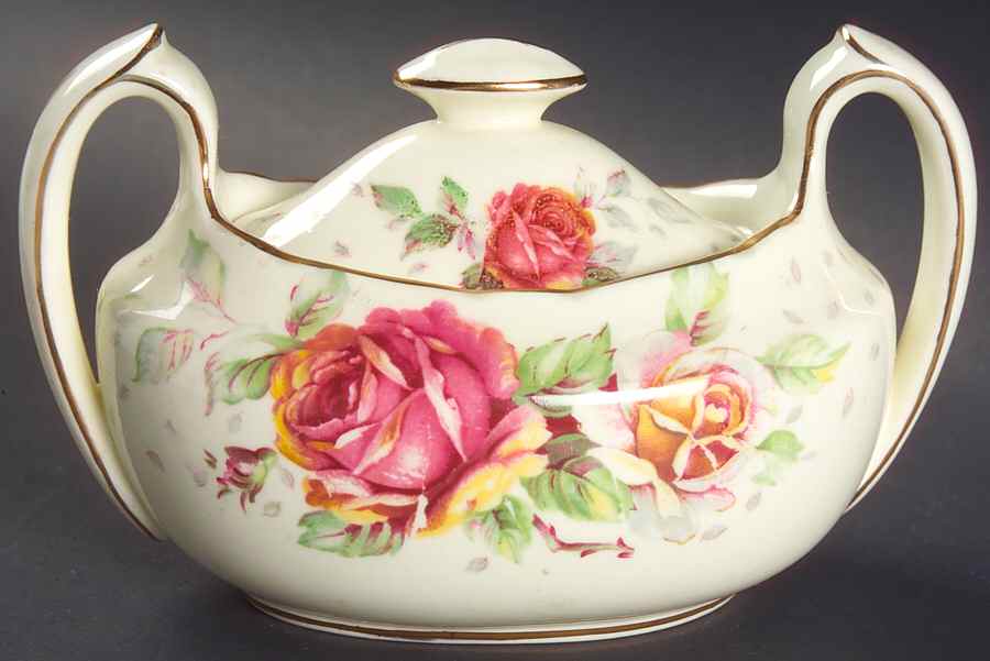 Golden Emblem (Cream) Sugar Bowl & Lid by Paragon-1