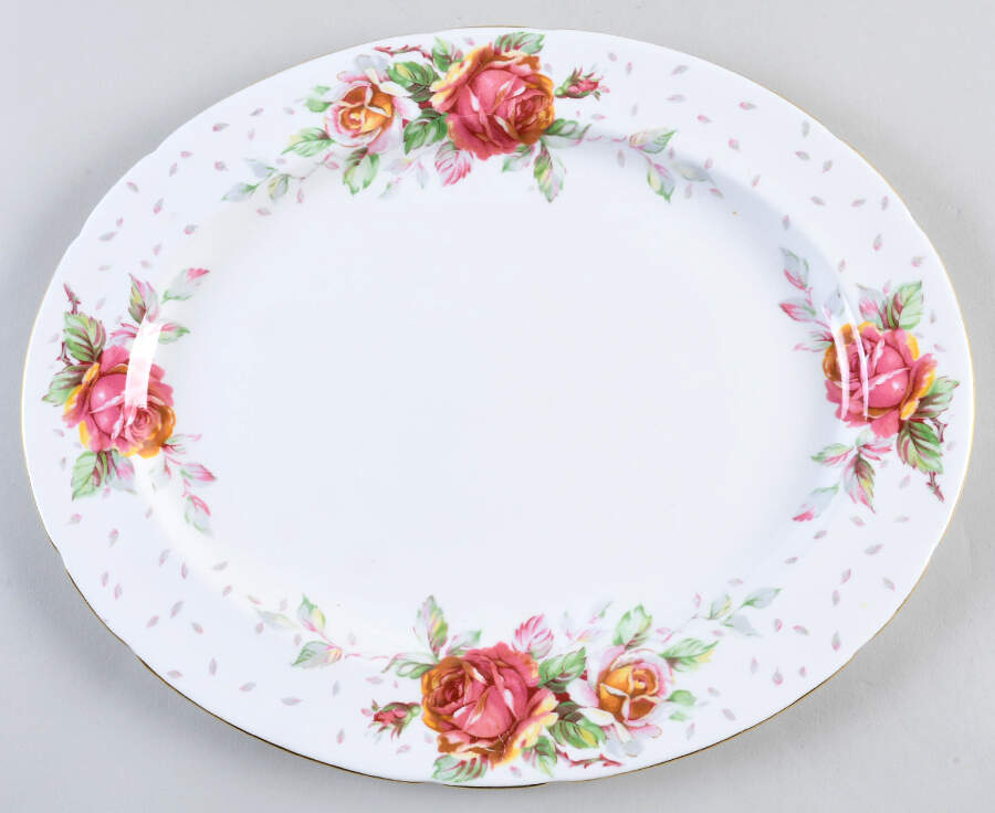 Golden Emblem (White) 14" Oval Serving Platter by Paragon-1