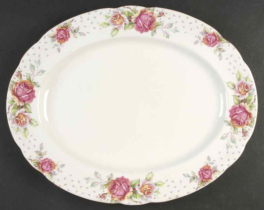 Golden Emblem (White) 16" Oval Serving Platter by Paragon-1