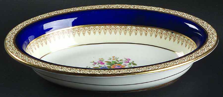 Grecian Blue 10" Oval Vegetable Bowl by Paragon-1