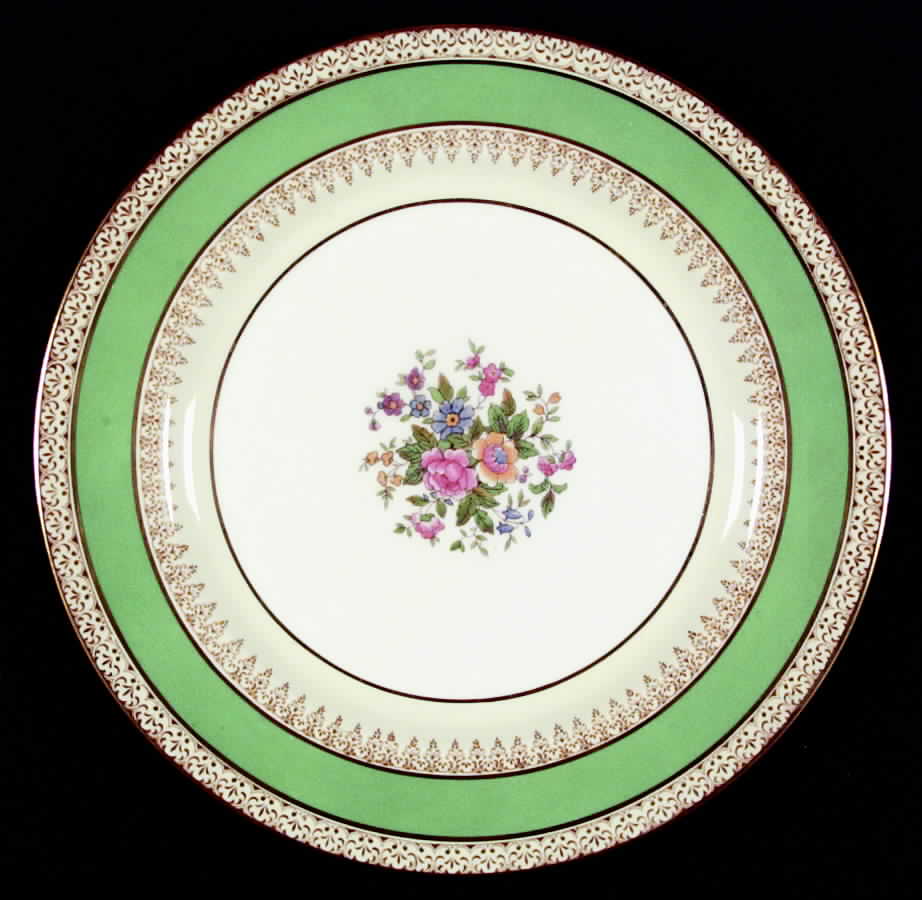 Grecian Green Dinner Plate by Paragon-1