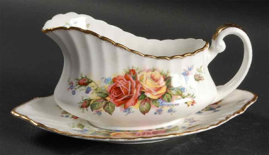 Grandma Roses Gravy Boat & Underplate by Paragon-1