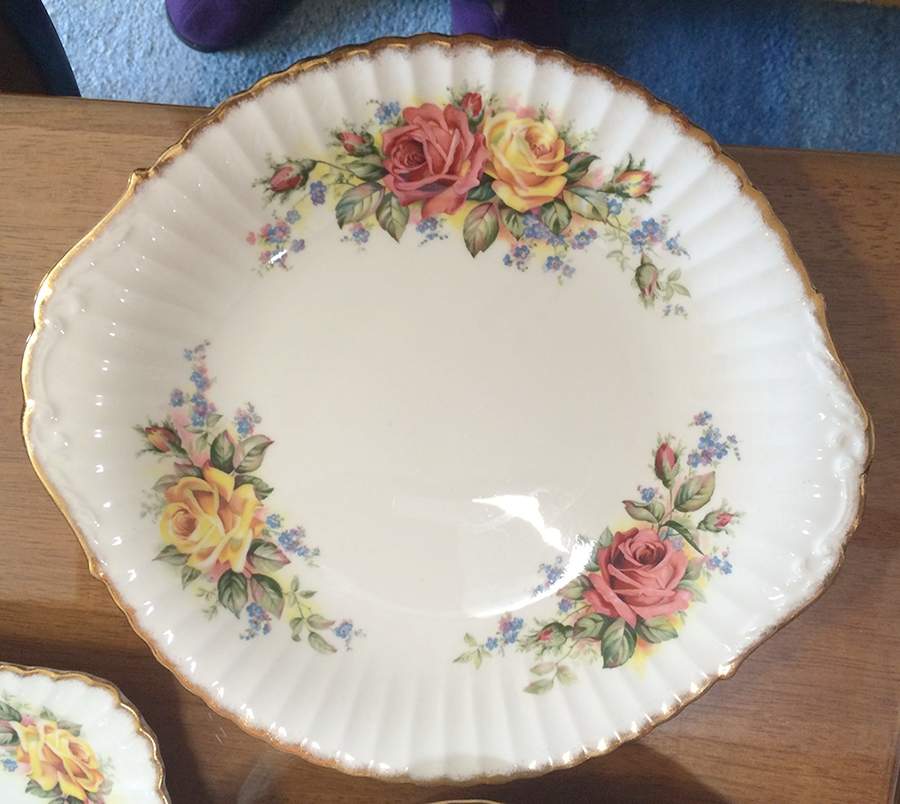 Grandma Roses Handled Cake Plate by Paragon-1