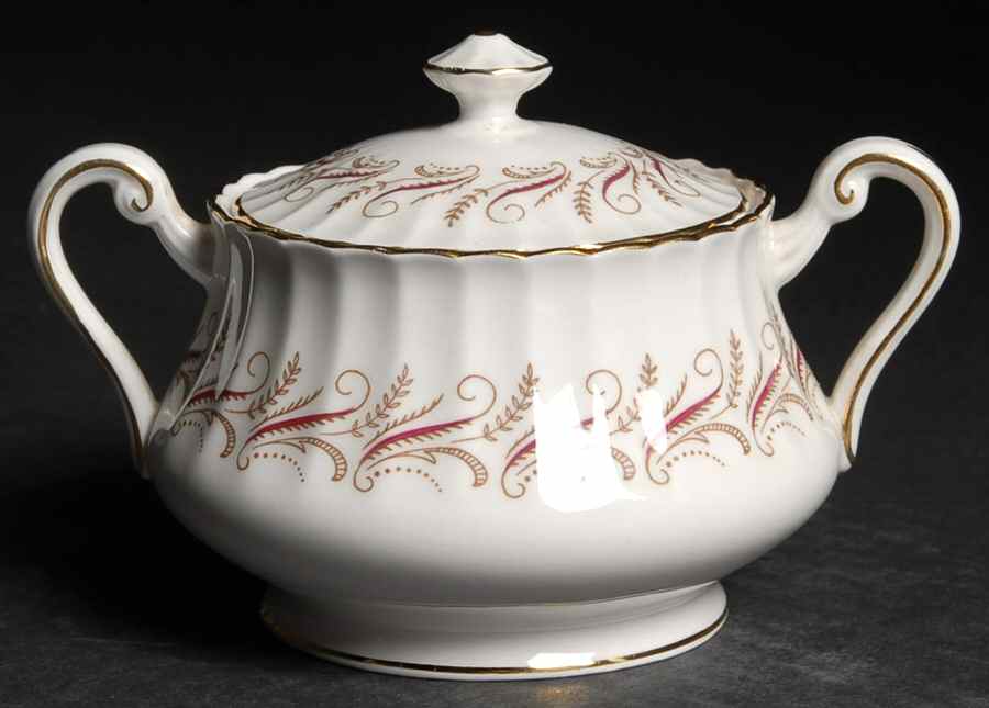 Harmony Red Sugar Bowl & Lid by Paragon-1