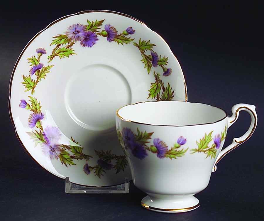 Highland Queen Footed Cup & Saucer Set by Paragon-1