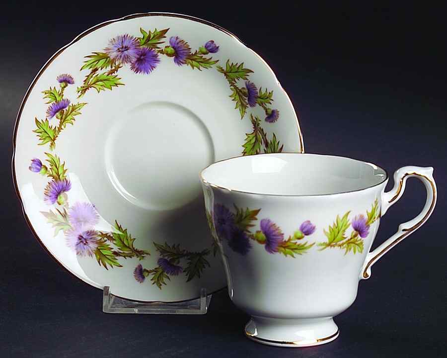 Highland Queen Footed Cup & Saucer Set by Paragon-1