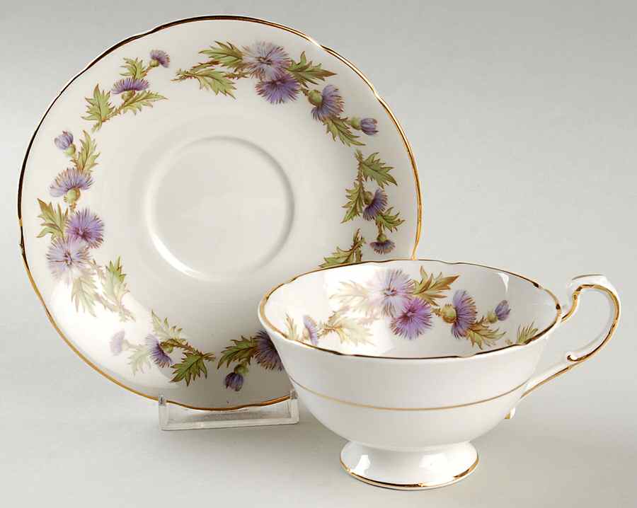 Highland Queen Footed Cup & Saucer Set by Paragon-1