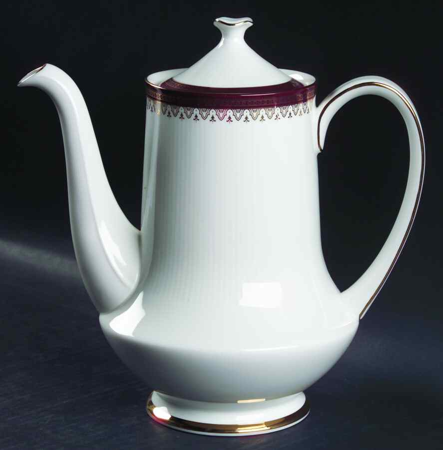 Holyrood Red (Smooth, No Flowers) Coffee Pot & Lid by Paragon-1