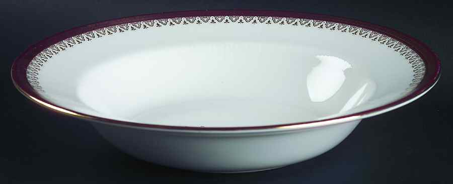 Holyrood Red (Smooth, No Flowers) Large Rim Soup Bowl by Paragon-1