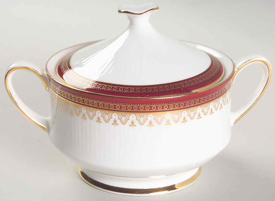 Holyrood Red (Smooth, No Flowers) Sugar Bowl & Lid by Paragon-1