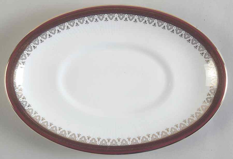 Holyrood Red (Smooth, No Flowers) Underplate for Gravy Boat by Paragon-1