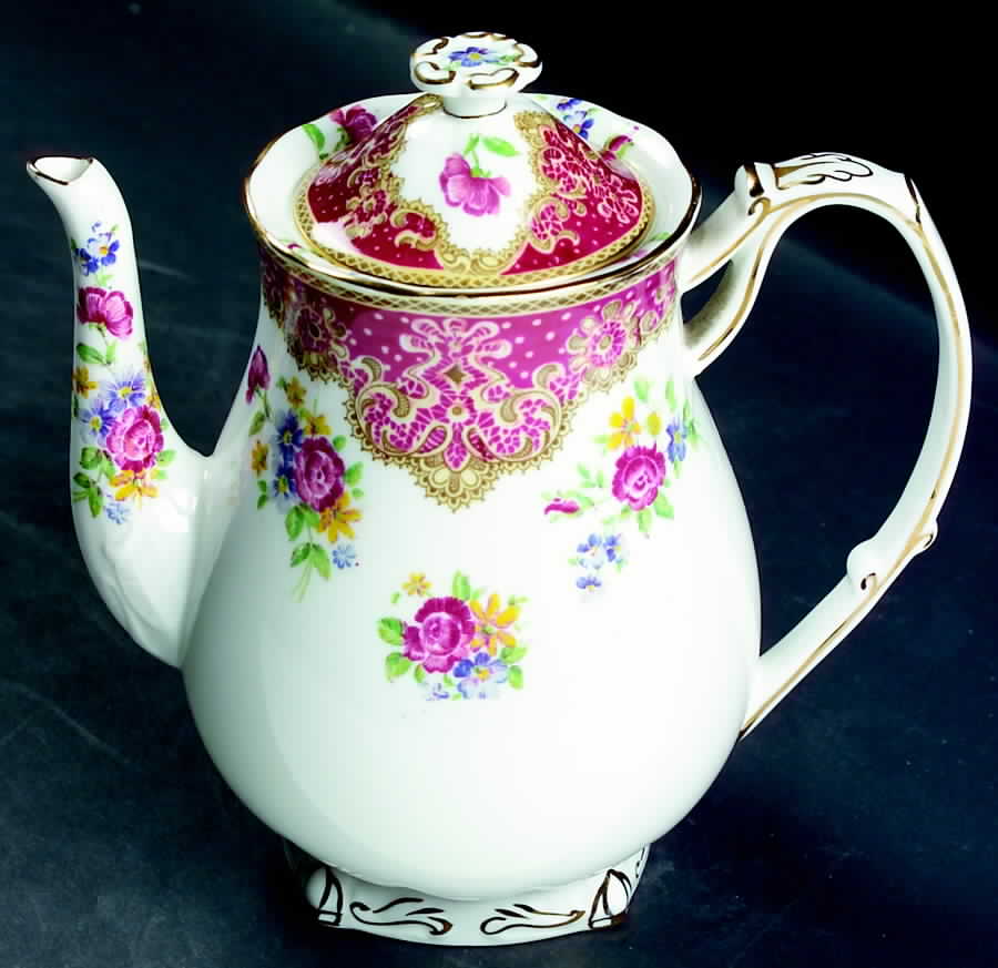 Honiton Red Small Coffee Pot & Lid by Paragon-1